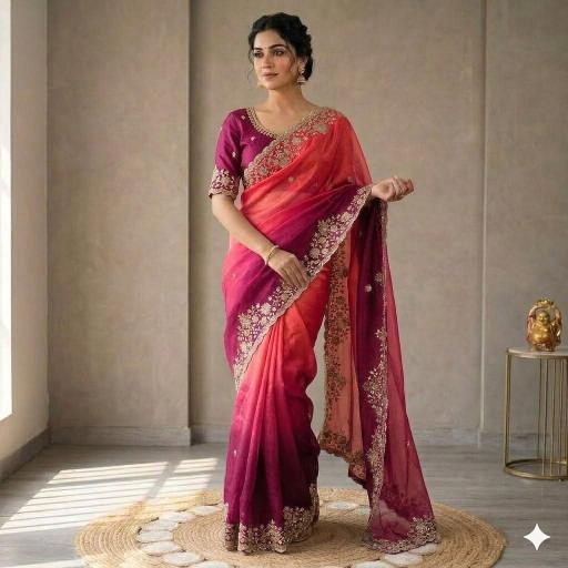 Vastrangan party wear saree surat wholesale
